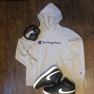 Grey champion hoodie